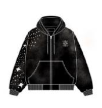 Rated 3 Stars Zip-up - Washed Black